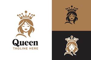 Beauty Queen Prince With Crown Logo, a Branding & Logo Template by funpixel