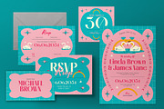 Pink Mid Century Wedding Invitation, a Card Template by graphicook (Thumbnail 3 of 3)