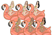 Hello Summer Girls Clipart, a Person Illustration by GlamArtZhanna (Thumbnail 2 of 4)