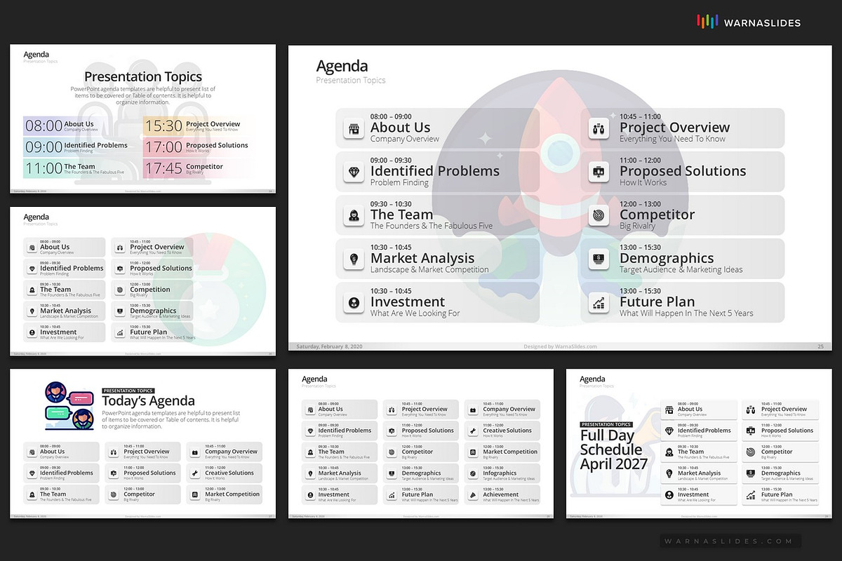 Agenda Meeting PowerPoint Templates, a Presentation Template by Warna Works (Photo 8 of 12)