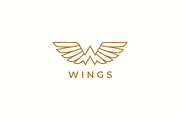 Wings Letter W Logo template, a Branding & Logo Template by yopie (Thumbnail 1 of 3)