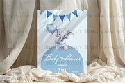 Blue Baby Shower Clipart, Its a Boy, a Decorative Illustration by BrushstrokeArtGB (Thumbnail 8 of 9)