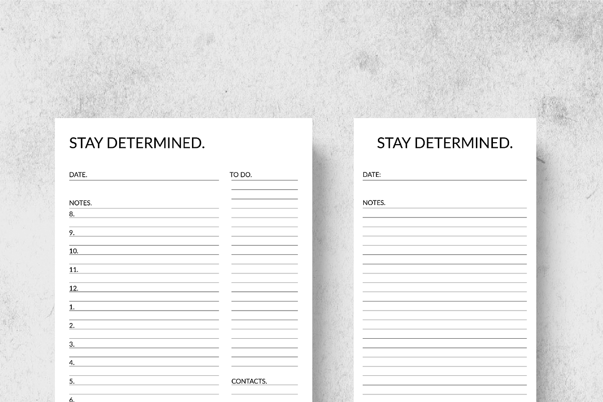 Determined Planner Set, a Stationery Template by Made By Hamilton (Photo 3 of 4)