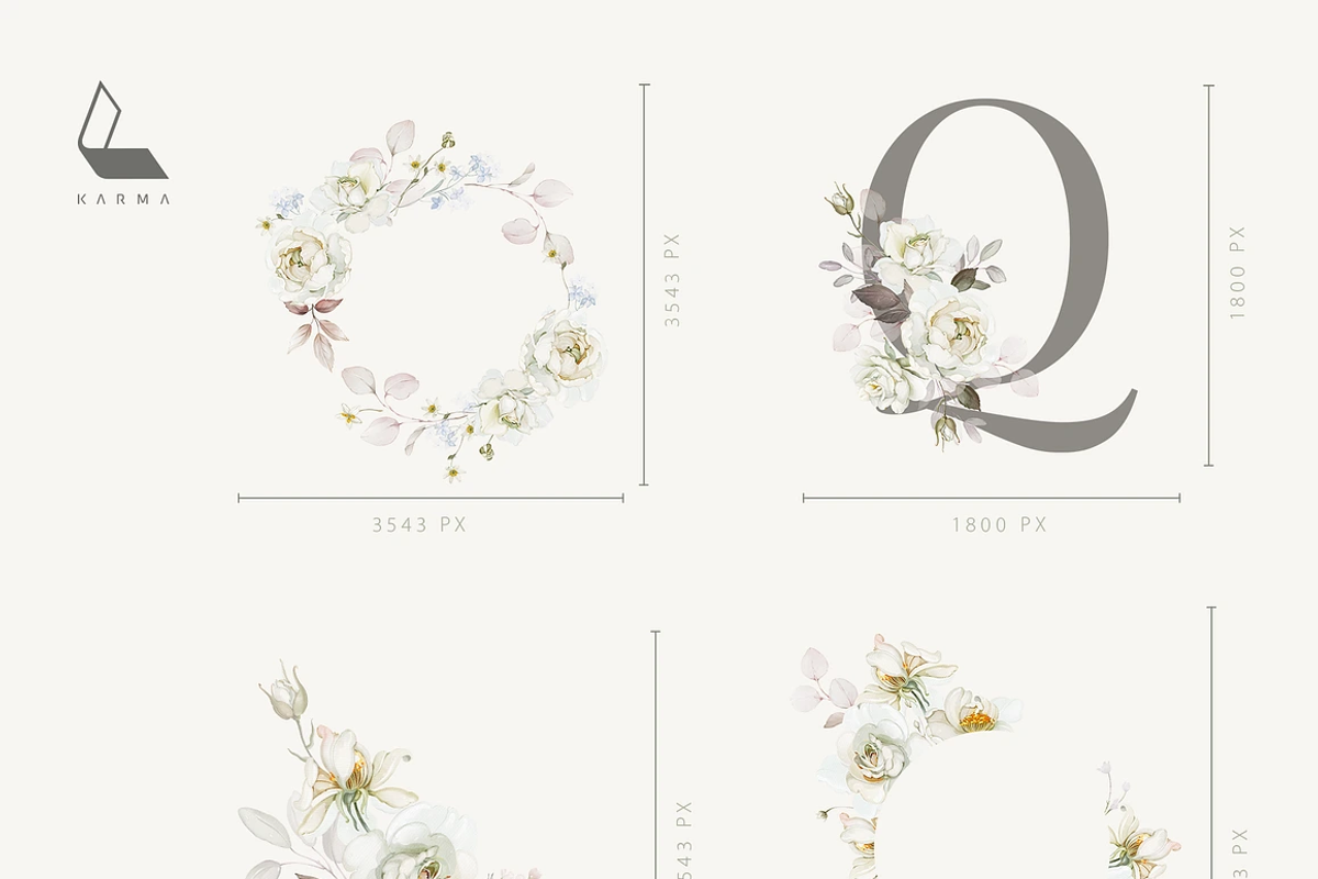 1K+ Belle Watercolor Floral Bundle, an Illustration by Karma (Photo 14 of 54)