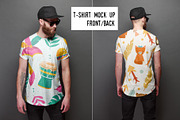 T-shirt mockup (front and back) # 2, a Shirt Mockup by Arfis (Thumbnail 1 of 6)