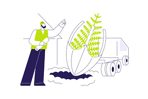 Transplanting trees abstract concept, an Object Illustration by Visual Generation