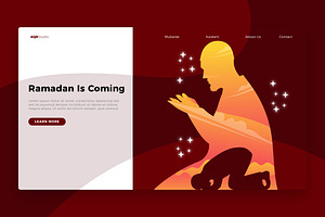 Ramadan Prayers- Banner&Landing Page