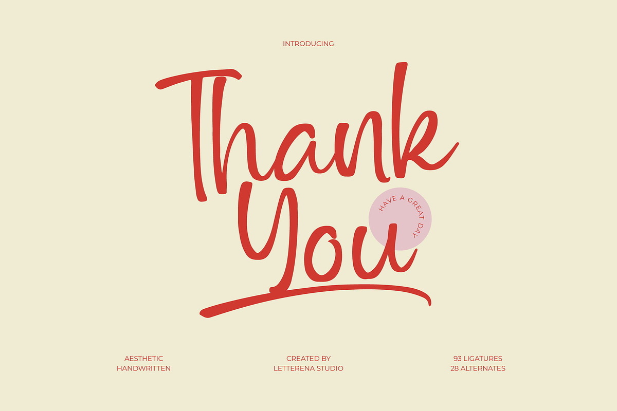 Outline Delighta Aesthetic Font, a Script Font by Letterena Studios Script (Photo 20 of 20)