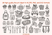 Cozy Kitchen Clipart and Patterns, an Object Illustration by Drafts n Doodles (Thumbnail 3 of 14)
