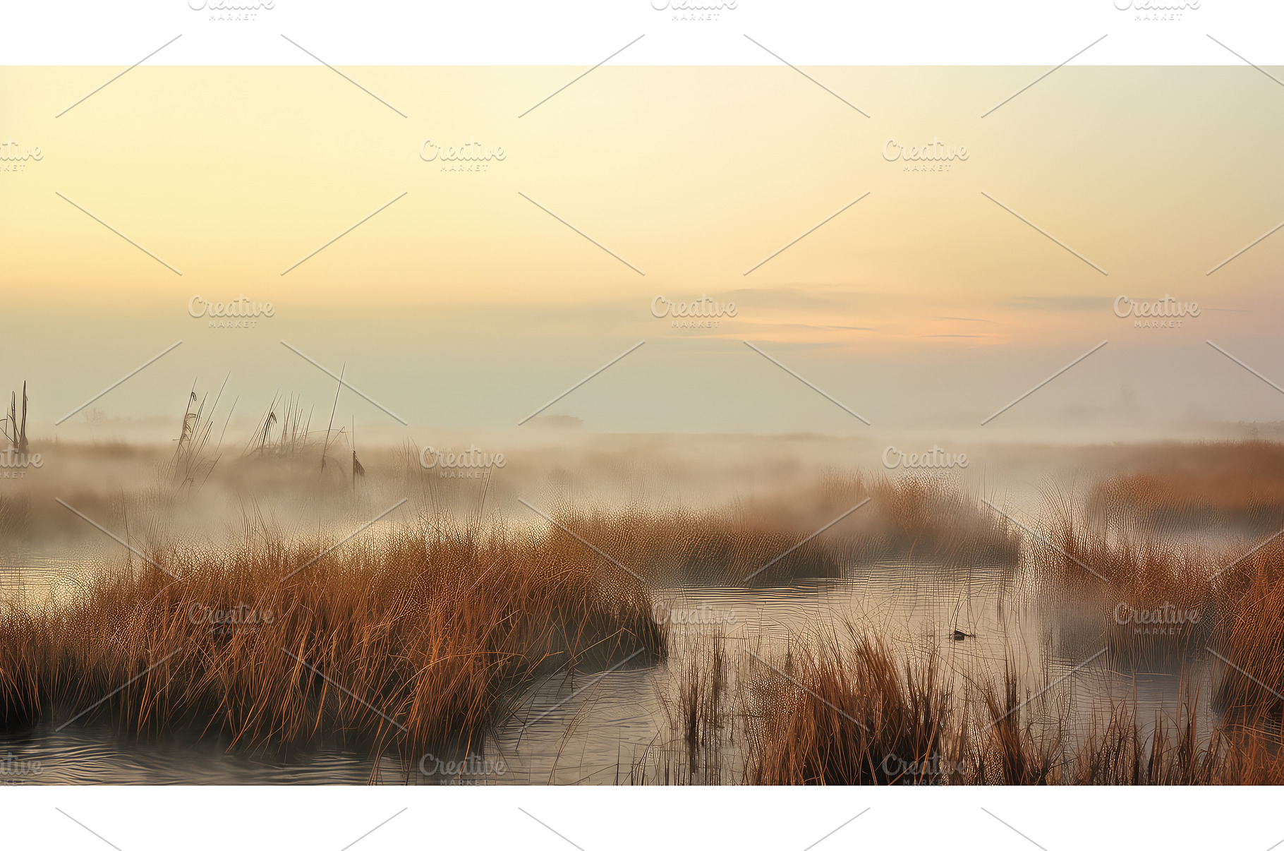 brackish estuarine marsh landscape, a Background Photo by pikepicture