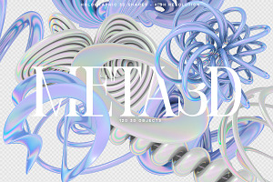 Meta - 3D Iridescent Objects