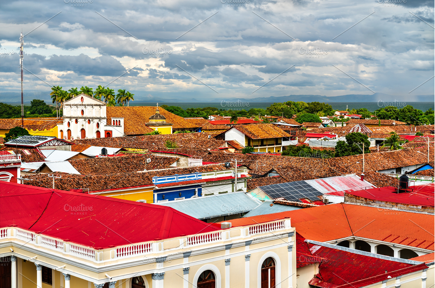 Colonial Rooftops and Cityscape of, an Architecture Photo by Leonid Andronov