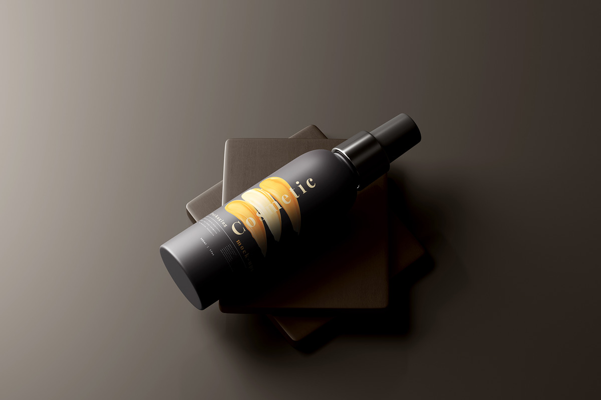 Dark Plastic Cosmetic Mockup Bundle, a Cups & Container Mockup by pmvch (Photo 37 of 111)