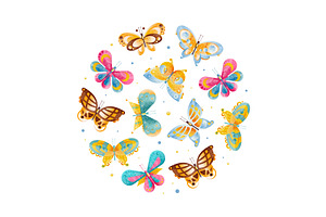 Butterfly Design With Fluttering