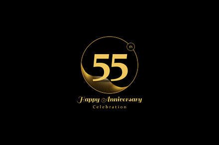55th Years Anniversary logo vector