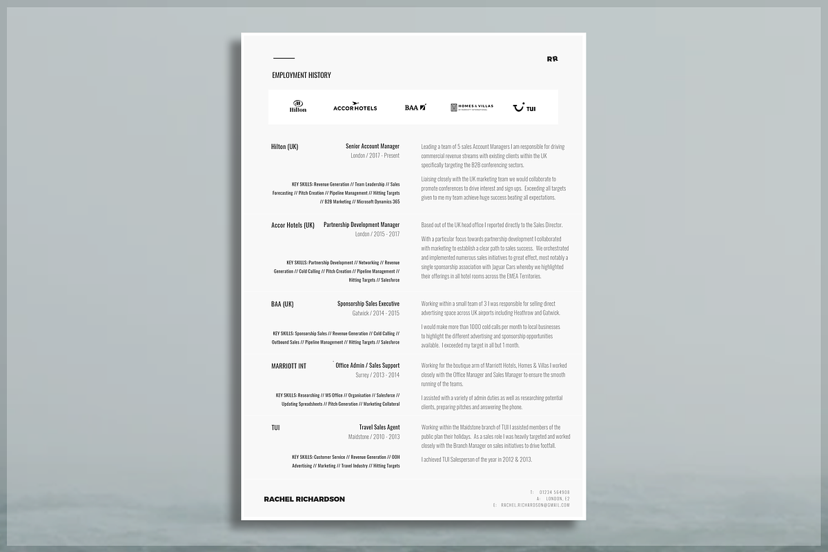 Professional CV, a Resume Template by introDuice - CV / Resumes (Photo 2 of 7)