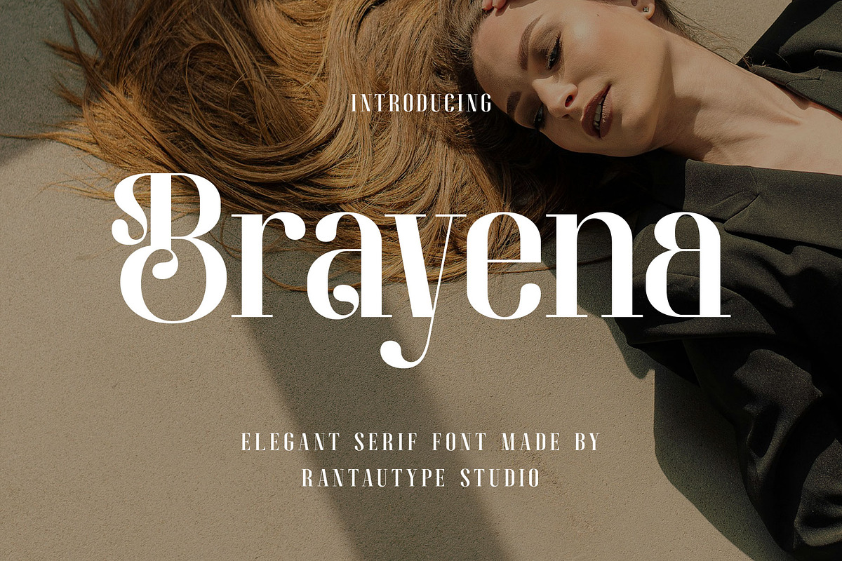 Brayena Elegant Serif Font, a Serif Font by RantautypeStudio (Photo 1 of 19)