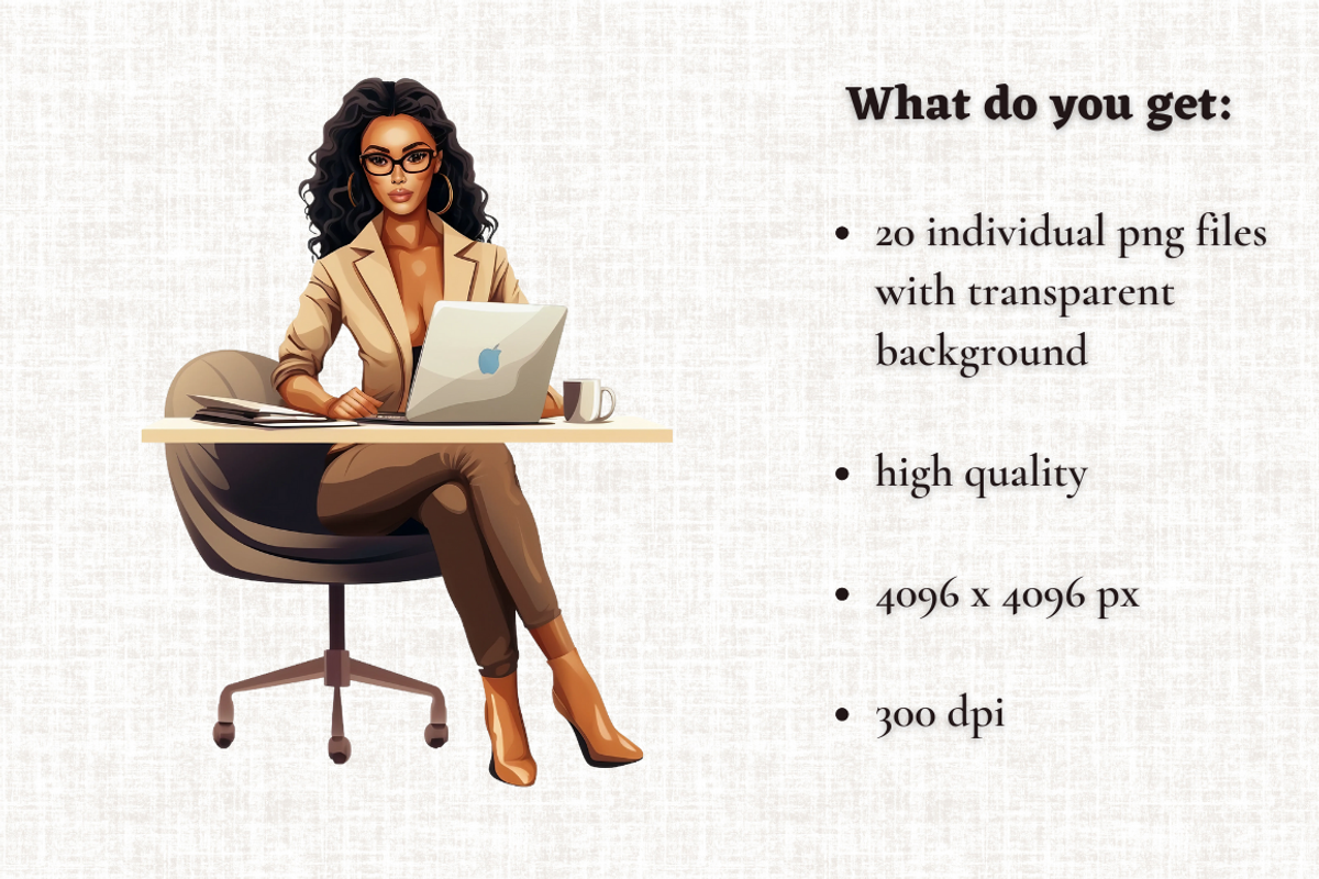 Business Woman with Laptop PNG, a Person Illustration by Mash Mash Stickers (Photo 2 of 9)