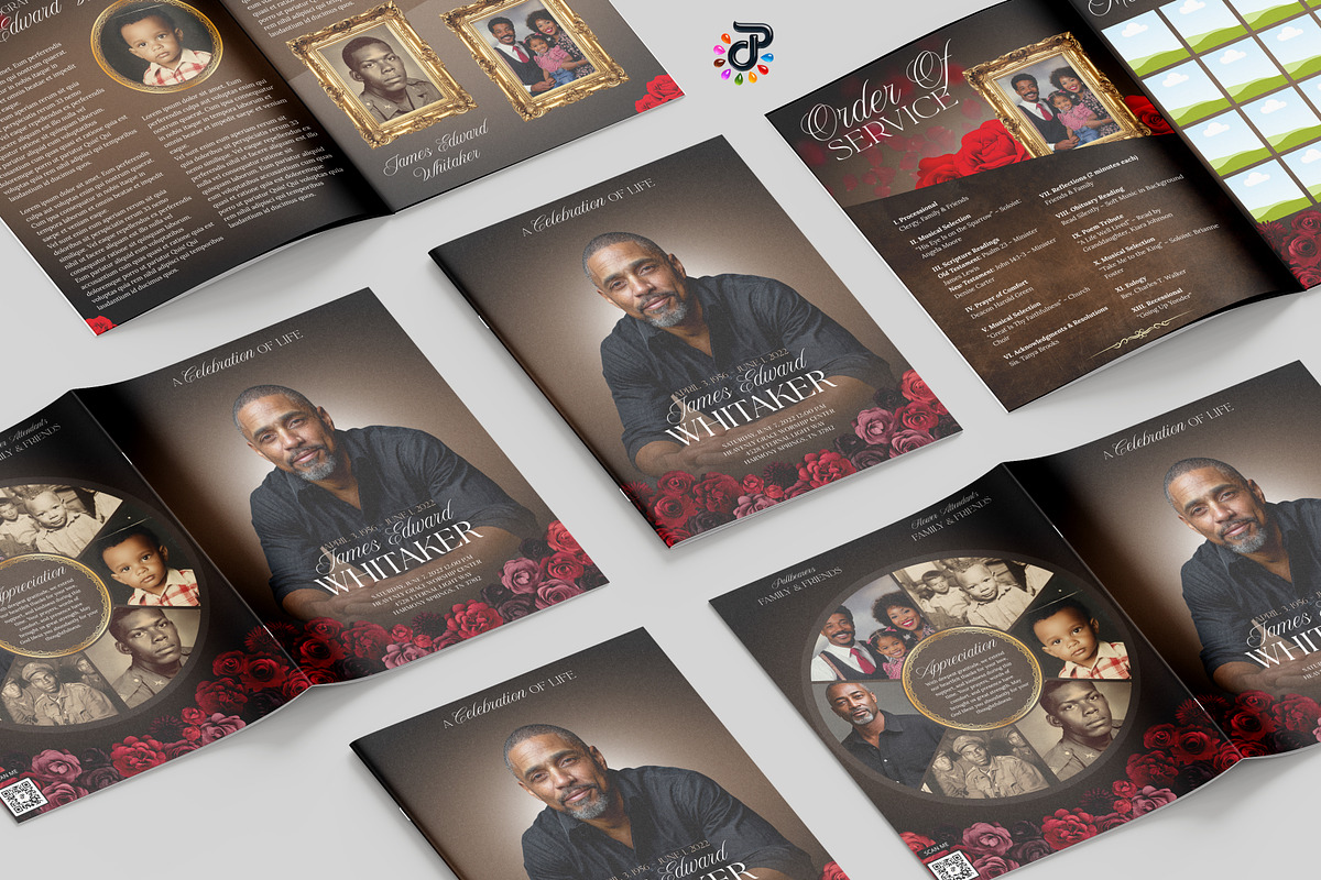 Elegant Canva Obituary Template, a Brochure Template by Protech Design ENT (Photo 2 of 9)