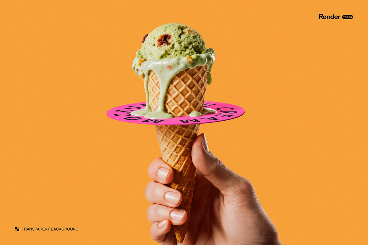 Ice Cream Cup Mockup Set, a Packaging Mockup by Renderteam (Photo 10 of 16)