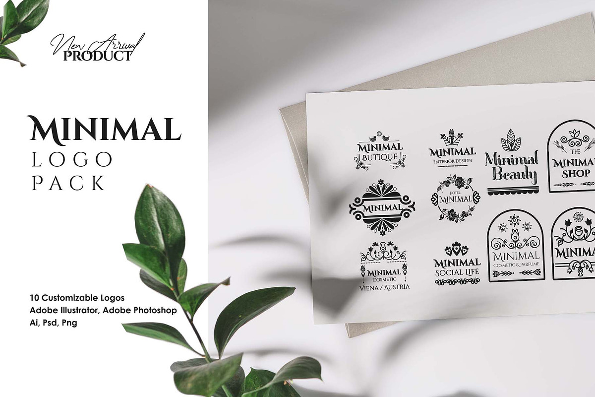 Minimal Logo Pack Ai,Psd, a Branding & Logo Template by Luxe (Photo 1 of 9)