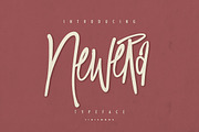Newera Typeface, a Script Font by giemons™ (Thumbnail 1 of 5)