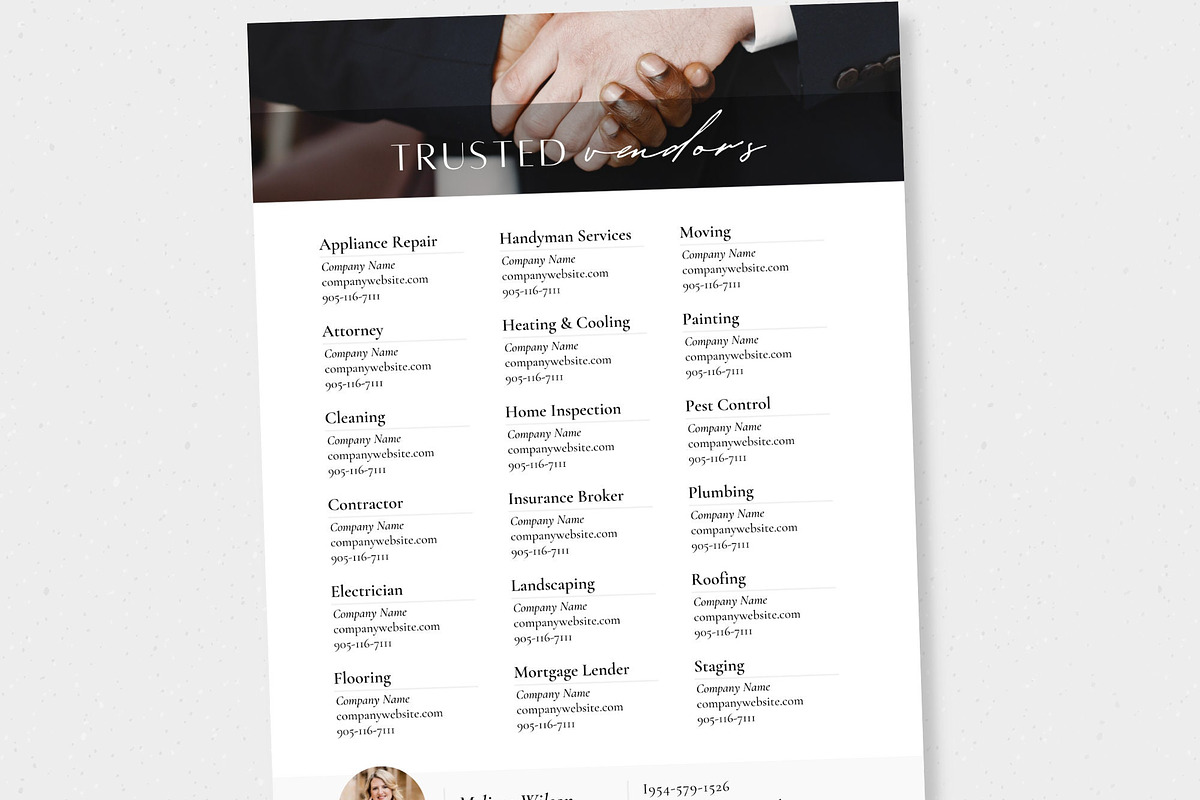 Real Estate Trusted Vendor List, a Brochure Template by ZoaniDesign (Photo 5 of 10)