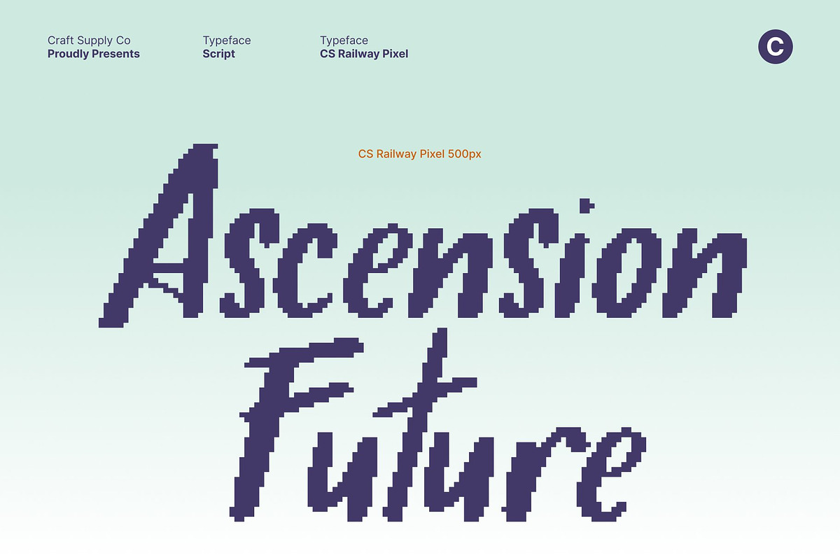 CS Railway Pixel, a Handwritten Font by Craft Supply Co. (Photo 2 of 8)