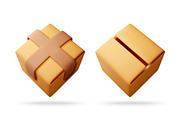 Two 3D rendered cartoonish delivery, an Object Illustration by Abscent (Thumbnail 1 of 3)