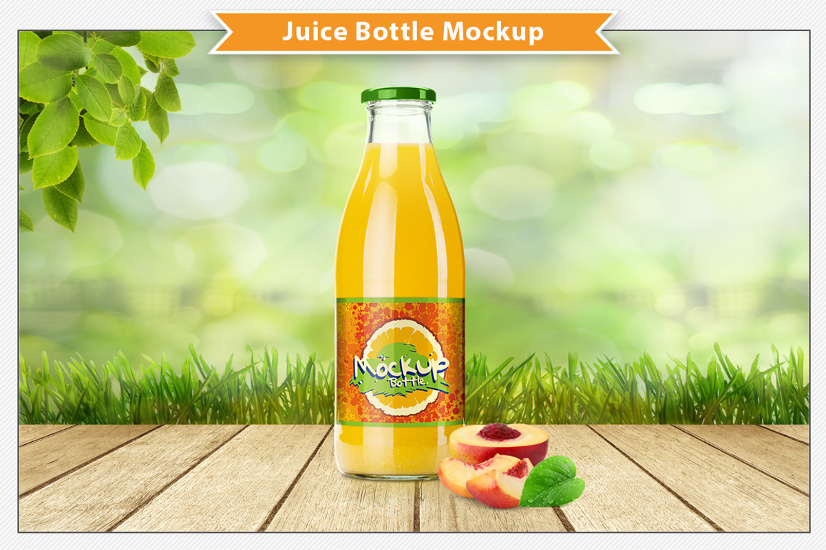 Juice Bottle Mockup, a Product Mockup by Plus Media (Photo 3 of 6)