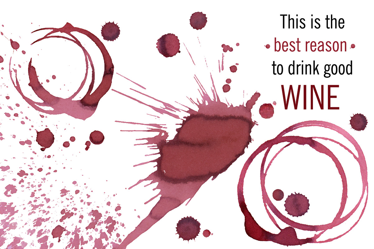 Coffee and wine stains, a Food Illustration by Lina_Lisichka (Photo 3 of 6)