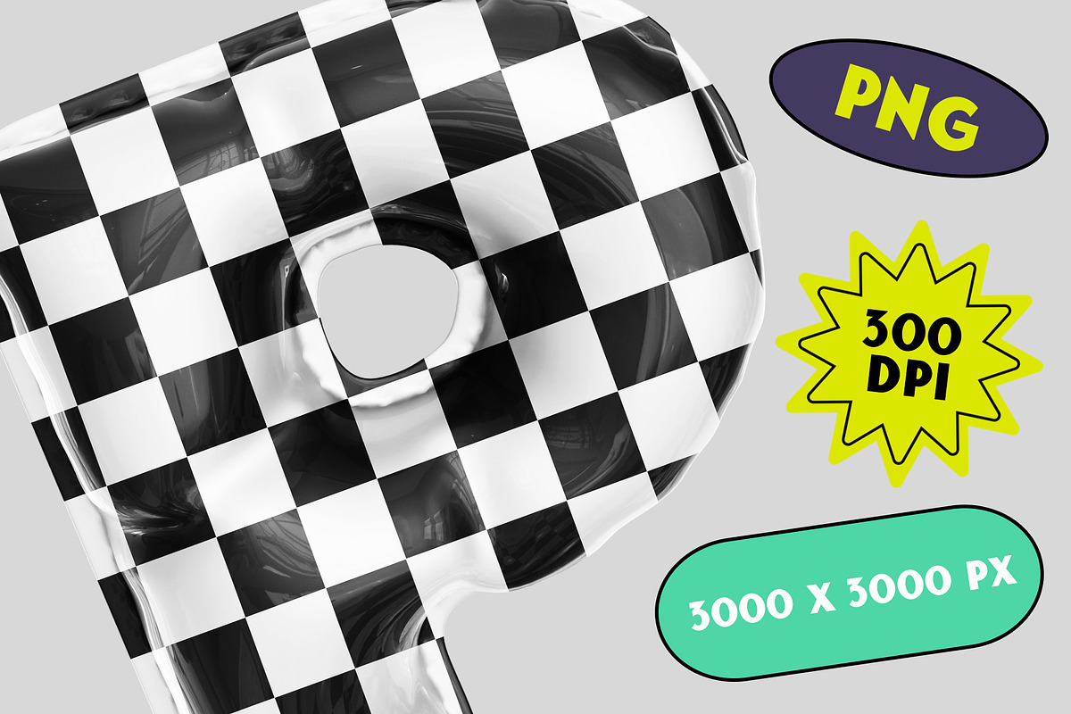 Boom - Postmodern 3D Font, an Object Graphic by Alina Sh (Photo 2 of 8)