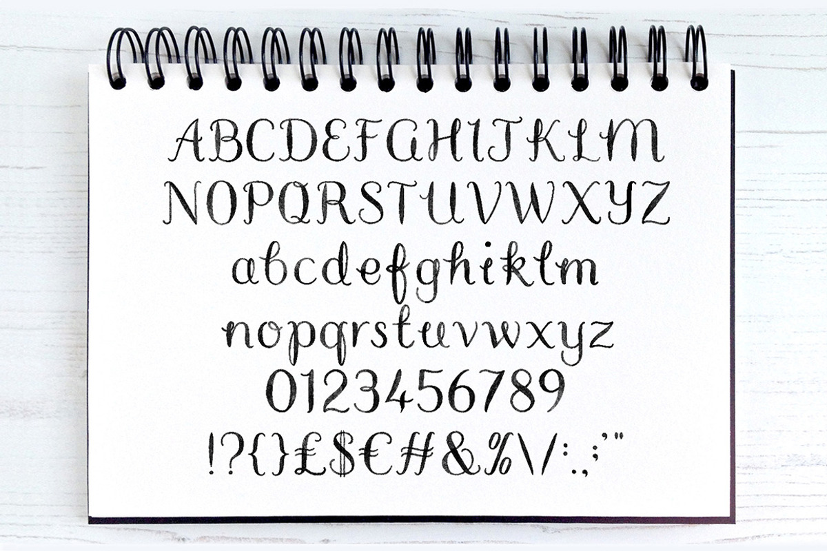 Amy Script Hand Lettered Font preview 2