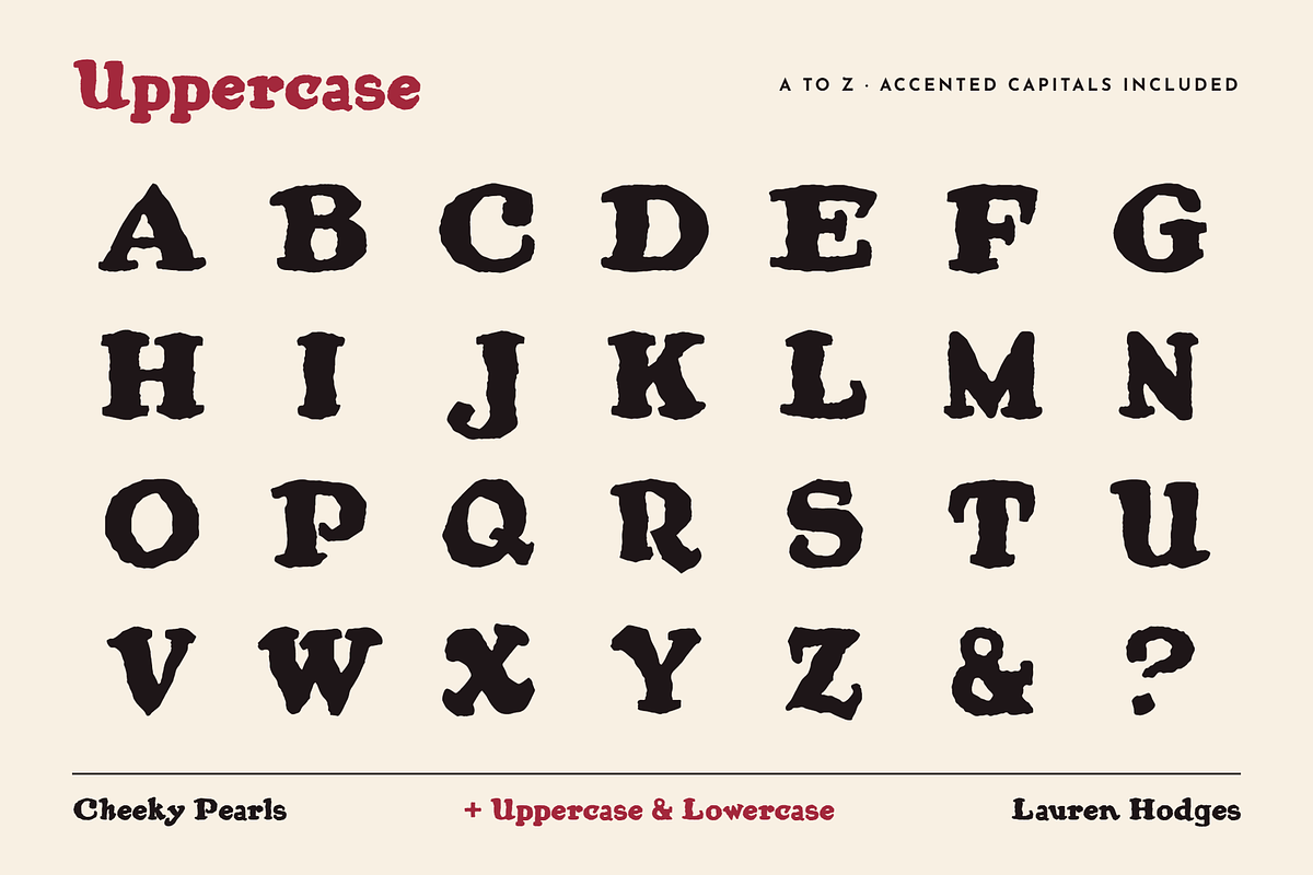 Cheeky Pearls | Flapper Slab Serif, a Slab Serif Font by Lauren Hodges (Photo 7 of 12)