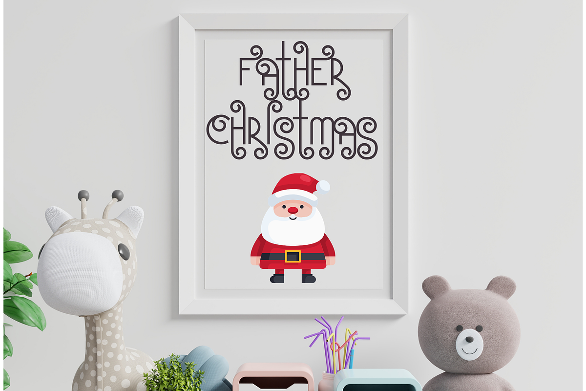 Santa's Beard Curly Christmas Font, a Font by Dancing with Ink (Photo 6 of 30)