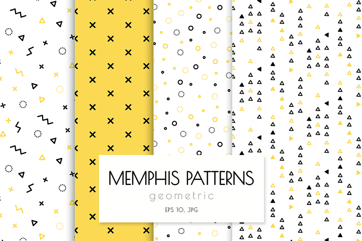 Memphis patterns geometric, a Pattern Graphic by Fay_Francevna