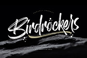 Birdrockers || Realistic Brush Font, a Script Font by Rochart (Thumbnail 1 of 14)