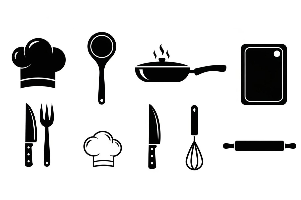 Kitchen Cooking Icon Vector Bundle, an Illustration by jahid234 (Photo 17 of 51)
