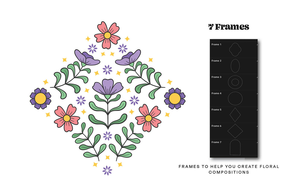 Floral Line Art Set for Procreate, a Brush Add-On by Pencil Twist (Photo 5 of 10)