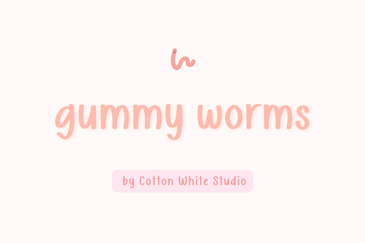 Gummy Worms, a Handwritten Font by Sofia Skoog (Photo 1 of 9)