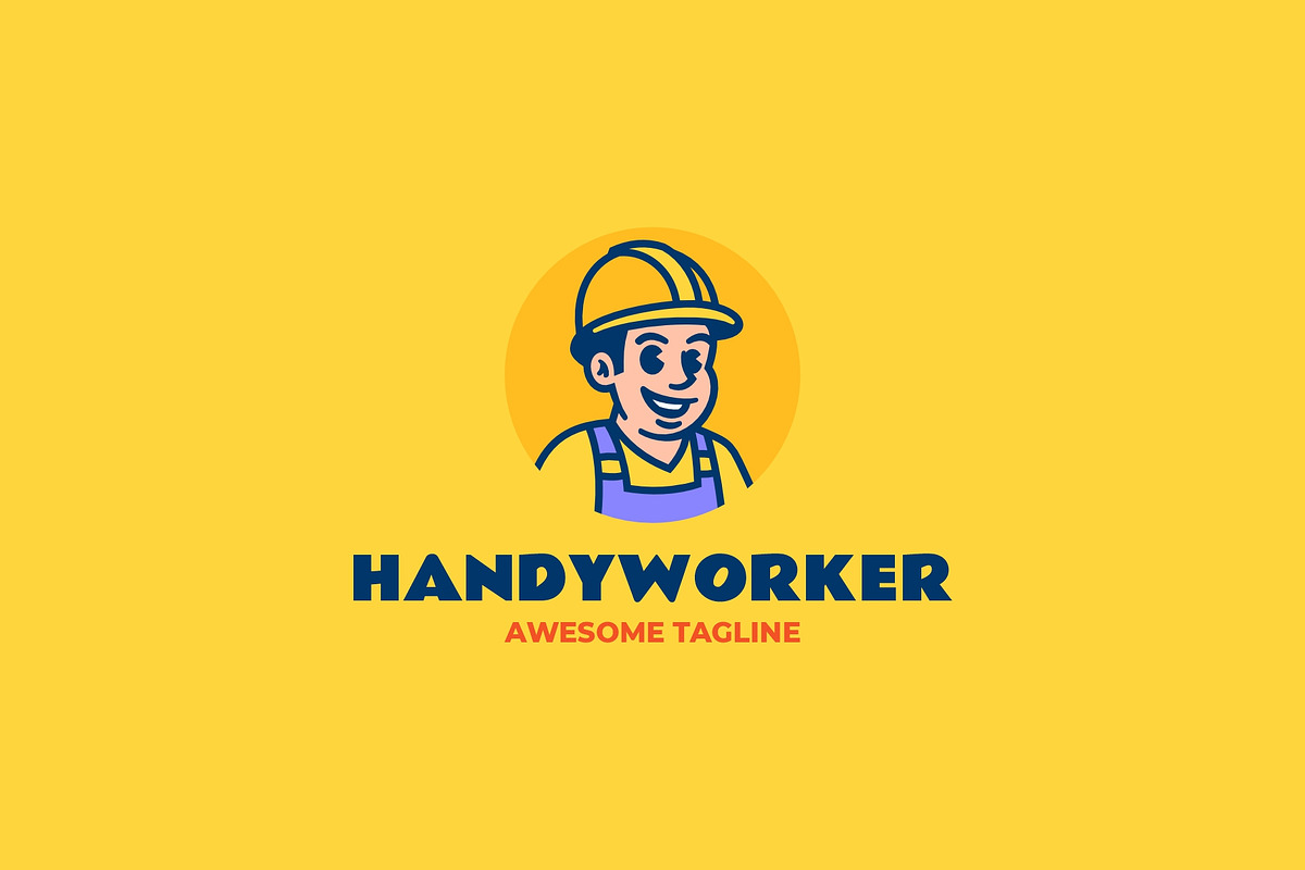 Mascot Construction Logo Design, a Branding & Logo Template by Artnivora.Std (Photo 1 of 2)