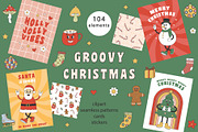 Groovy Christmas Collection, a Seasonal Illustration by yarynabo (Thumbnail 1 of 9)