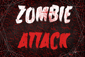 Zombie Attack Halloween Font