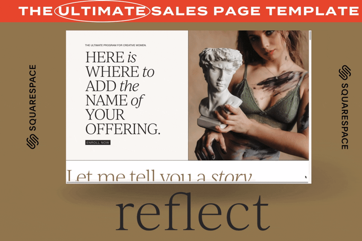 Reflect Squarespace Sales Template, a Squarespace Template by The Humanista Co. (Photo 2 of 3)