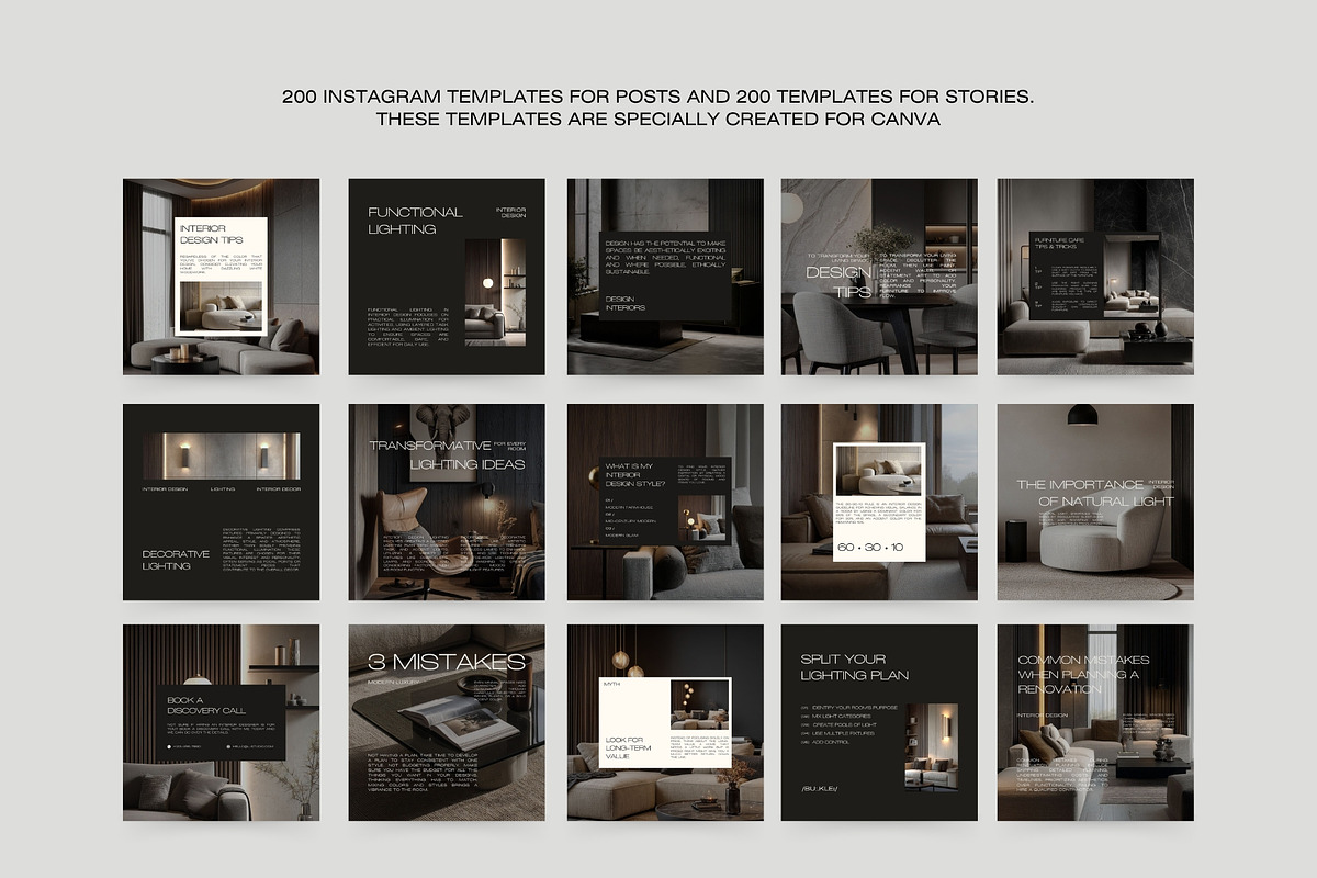 Interior Design Instagram Bundle III, a Social Media Template by Instprofi | Studio Estimo (Photo 22 of 49)