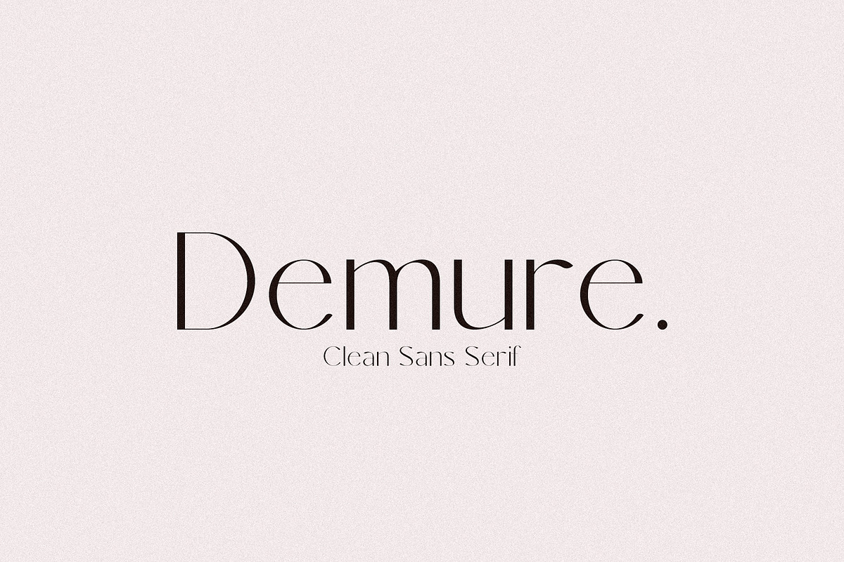 Demure - Clean Sans Serif, a Sans Serif Font by Mikhail Kitsune (Photo 7 of 9)