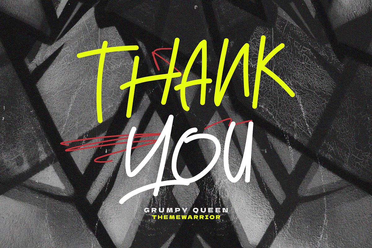 Grumpy Queen – Handwritten Font, a Handwritten Font by themewarrior (Photo 10 of 10)