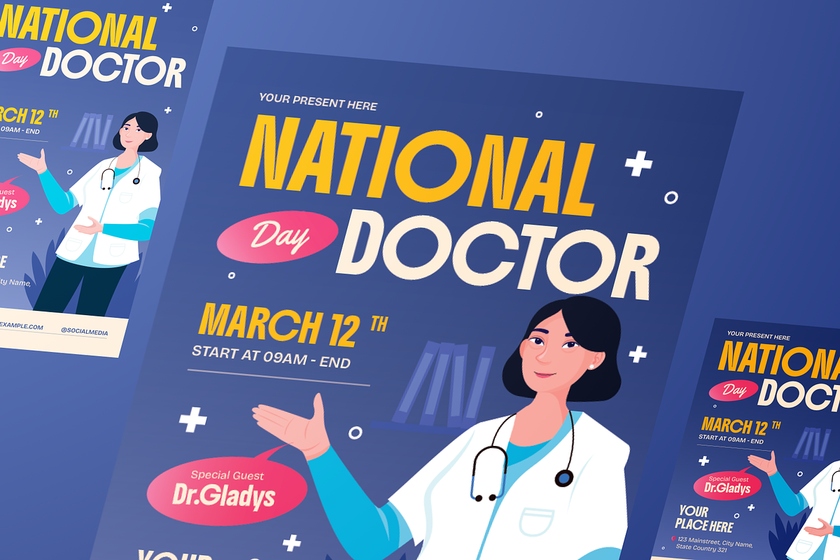 National Doctor's Day Flyer, a Flyer Template by Annora Studio (Photo 5 of 6)