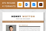 Fashion Designer Resume Template, a Resume Template by ResumeInventor (Thumbnail 1 of 9)