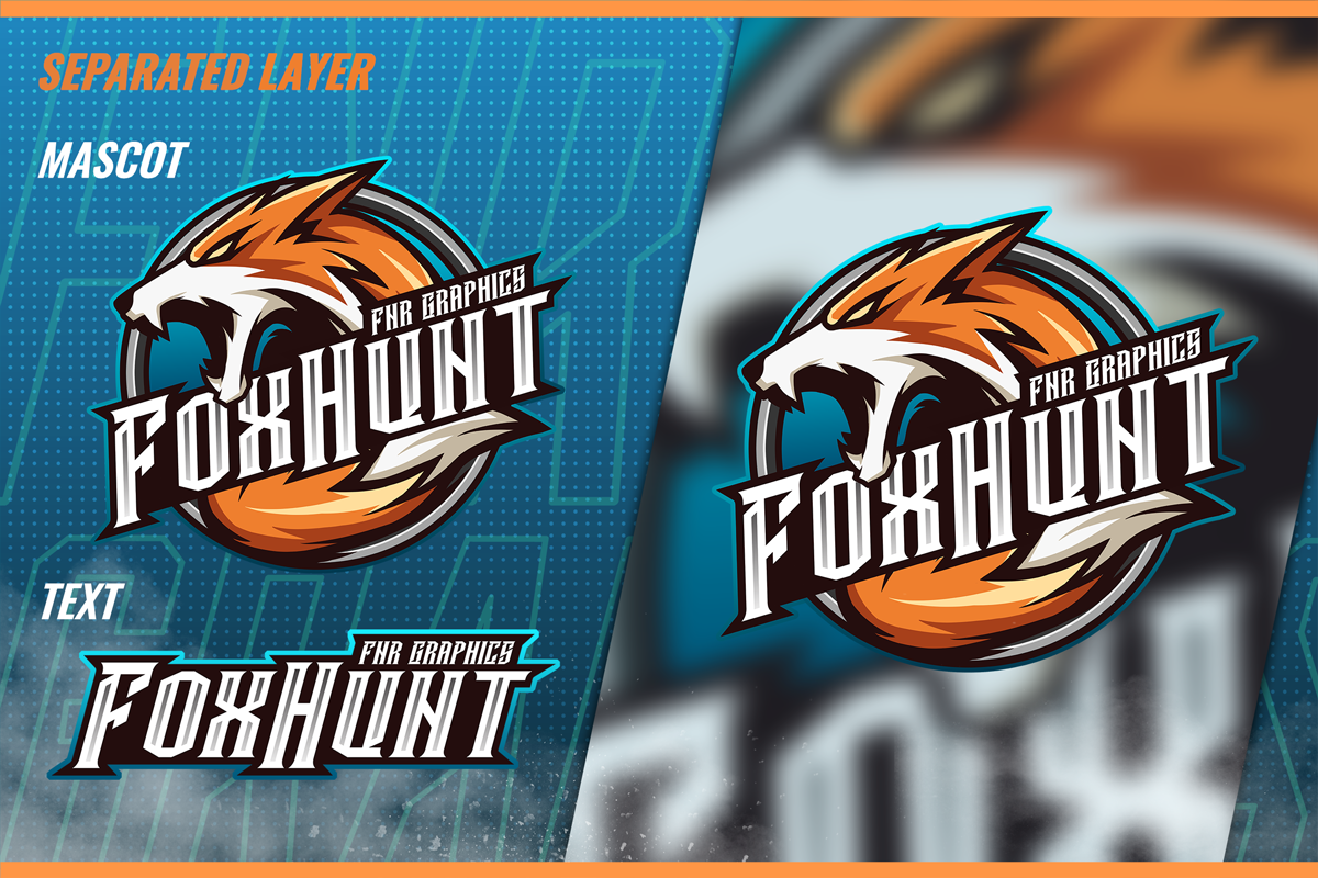 Fox hunt - ESport & Mascot Logo, a Branding & Logo Template by FNR Graphics (Photo 3 of 5)